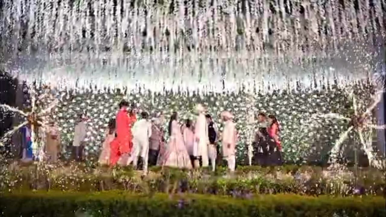 Cold pyro display at event in Varanasi by The Varanasi Event Planner