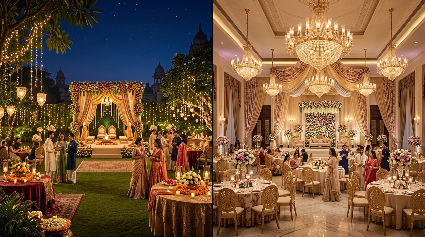 Wedding Lawn vs Banquet Hall in Varanasi: Which Venue Should You Choose?